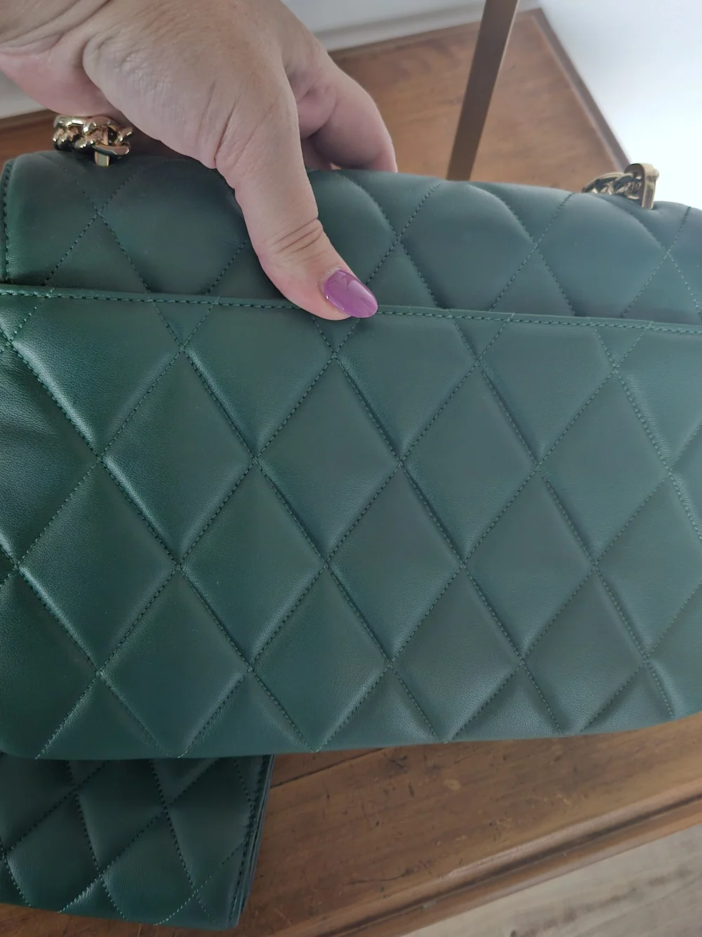 Kate Spade Emerald Quilted Leather Chain Shoulder Bag